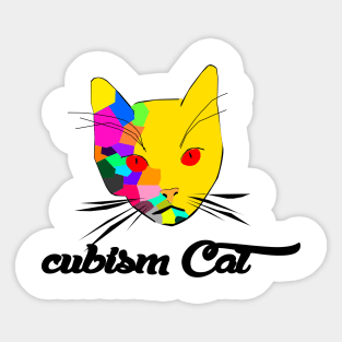 cubism cat Sticker